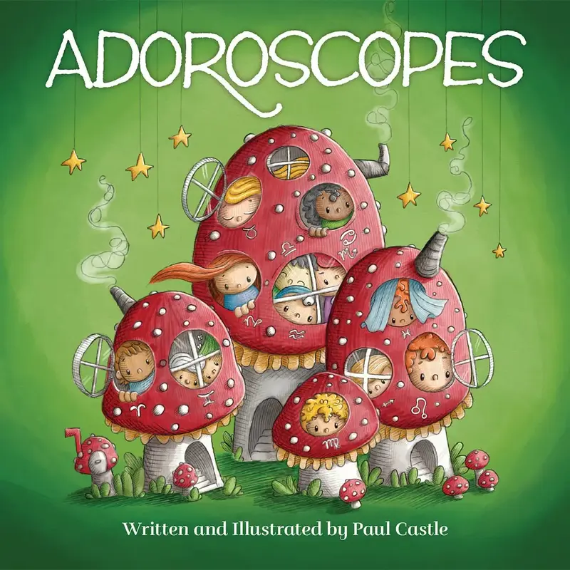 Adoroscopes Book - An Illustrated Guide to the 12 Adorable Signs of the Zodiac Hardback 7x7 56 Pages Full Color English Editi...