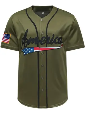 Men's Letter & Figure Print Short Sleeve Baseball Jersey, Regular Fit Graphic Top, Summer Outfits 2024, Men's Sport & Outdoo...