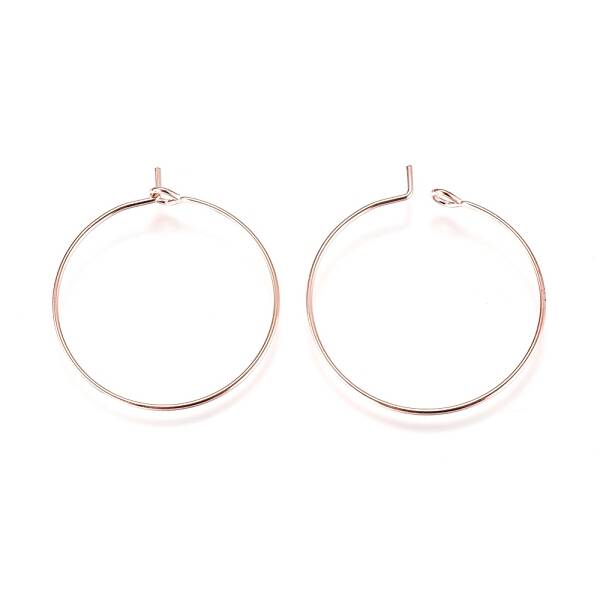 Brass Wine Glass Charm Rings Hoop Earrings