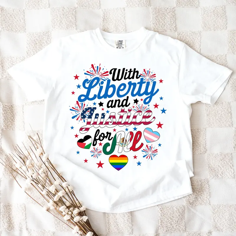 With Liberty And Justice For All Shirt, Fundemantal Rights Shirt, BLM Tshirt, Antiracism Shirt, Human Rights Shirt, Equality ...