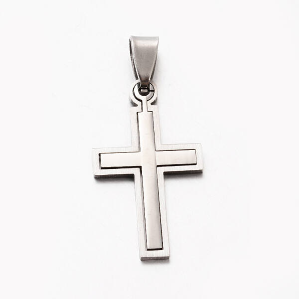 Tarnish Resistant Personalized 201 Stainless Steel Cross Pendants