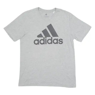 ADIDAS Mens T-Shirt Grey Crew Neck S