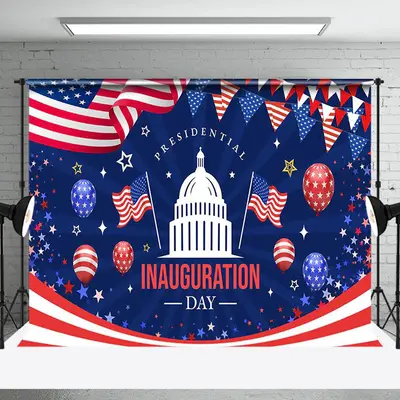 White House Usa Flag Stars Inauguration Day Backdrop - Aperturee