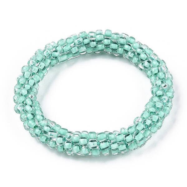 Crochet Glass Beads Braided Stretch Bracelet