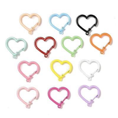 Spray Painted Alloy Key Snap Hook Clasps for Keychains