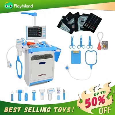 Doctor and Medical Pretend Play Set Toy for Boys And Girls Perfect Gift Montessori Toy 35 Pcs Kids Doctor Playset Aged 3 4 5 ...