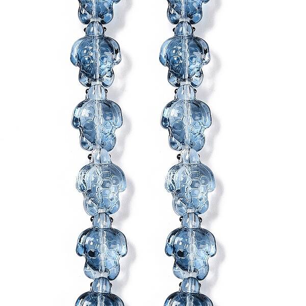 Transparent Glass Enamel Beads Strands