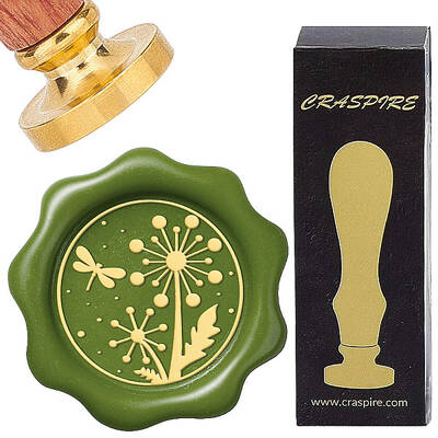 Brass Wax Seal Stamps with Wood Handle