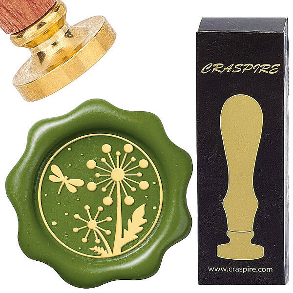 Brass Wax Seal Stamps with Wood Handle