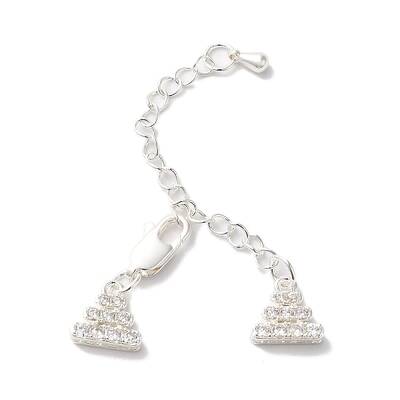 Brass Micro Pave Cubic Zirconia Chain Extender