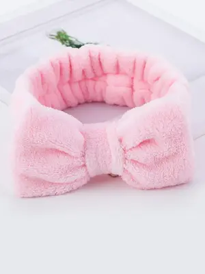 Summer 2024 Cute Bow Decoration Headbands, Simple Plain Soft Face Wash Headbands, Casual Versatile Hair Accessories for Women...