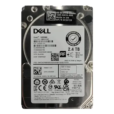 C6FCR Dell 2.4TB 10000RPM SAS 12Gb/s 2.5-Inch Internal Hard Drive