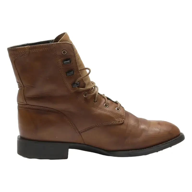 ARIAT Lace-Up Boots Brown Leather Womens UK 6