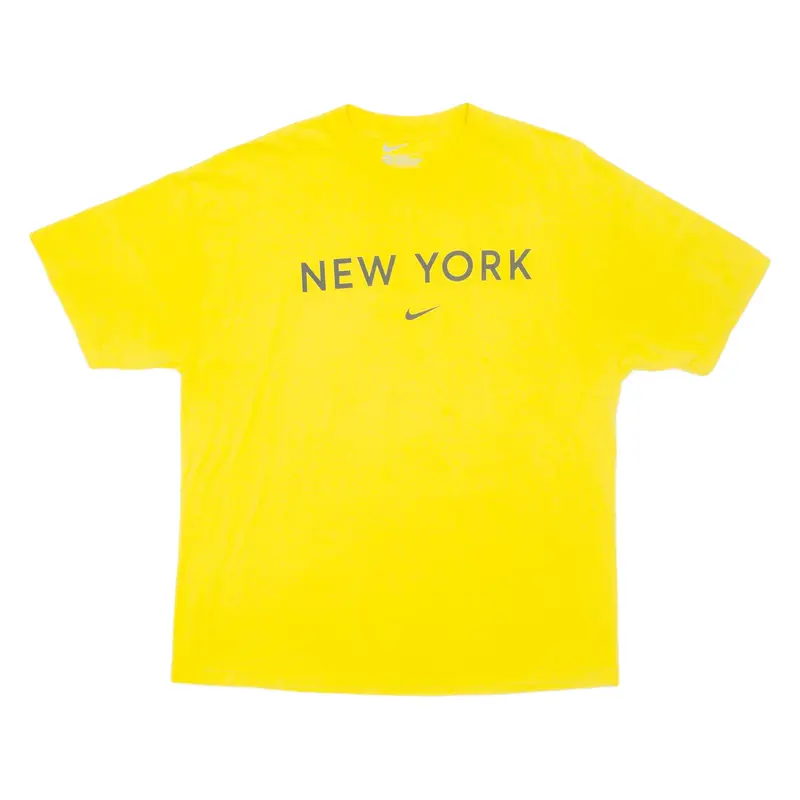 NIKE New York Mens T-Shirt Yellow XL