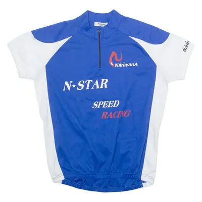 NARAYANA Cycling Mens Jersey Blue 1/4 Zip M