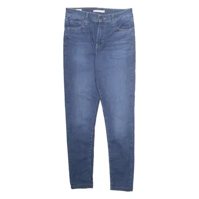 LEVI'S 720 High Rise BIG E Womens Jeans Blue Slim Skinny Stone Wash W29 L28