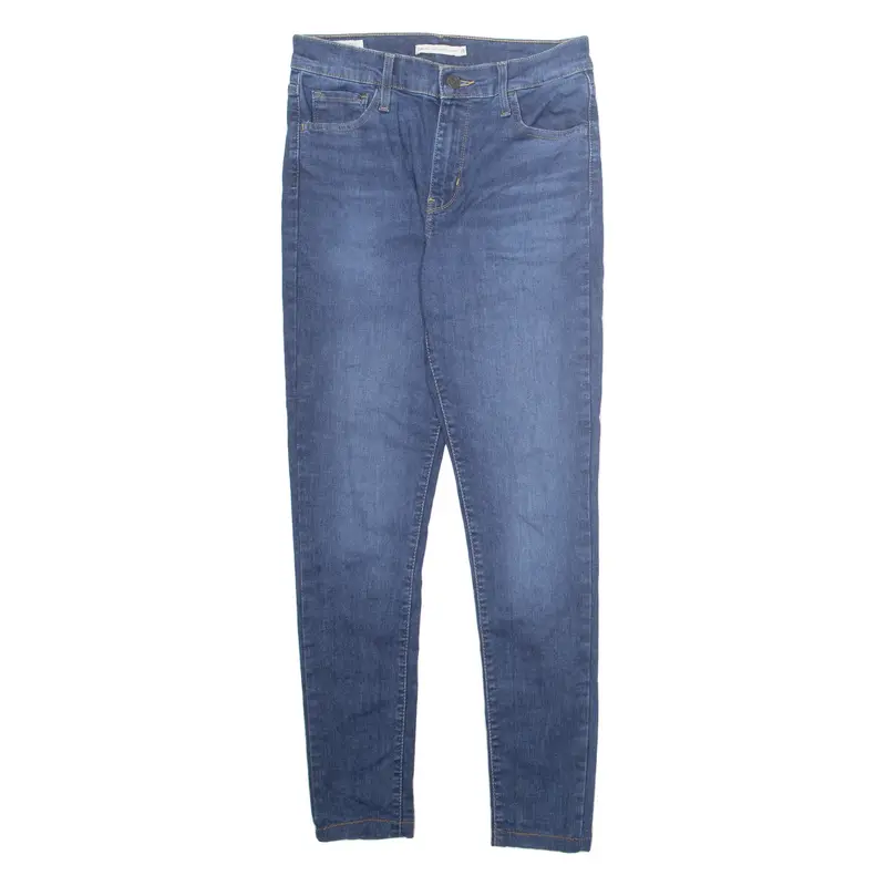 LEVI'S 720 High Rise BIG E Womens Jeans Blue Slim Skinny Stone Wash W29 L28