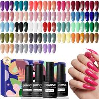 JODSONE 36 PCS Gel Nail Polish Set with 32 Colors Gel polish Kit Base Coat No Wipe Matte GlossyTop Coat Nail Polish Set Green...
