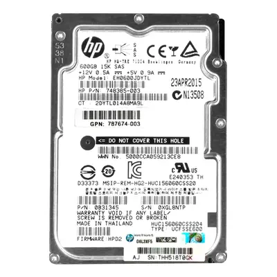 0B31345 HGST 600GB 12Gb/s SAS 15000 2.5-inch 128MB Hard Drive