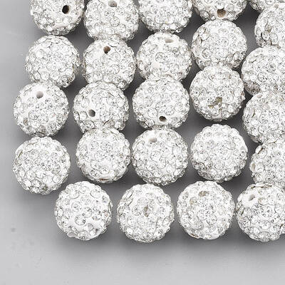 Handmade Polymer Clay Rhinestone Beads