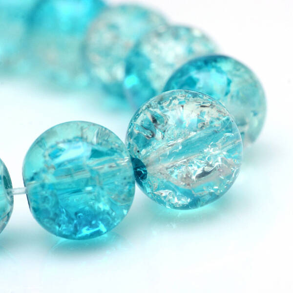 Baking Painted Crackle Glass Beads Strands