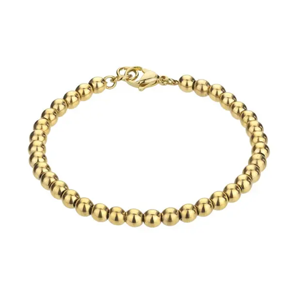 Emily westwood EWB23005G Gold Plated Steel Beaded Charm Bracelet