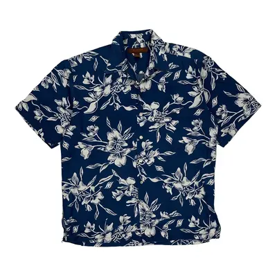 Disney Tori Richard Graphic Hawaiian Shirt - Medium Blue Viscose