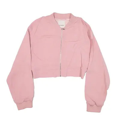 PINKO Cropped Bomber Jacket Pink Womens M