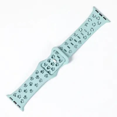 Patterned Silicone Apple Watch Band 38mm/40mm/41mm 42mm/44mm - Daisies - 38mm/40mm/41mm