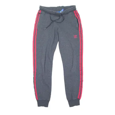 ADIDAS Joggers Grey Tapered Womens UK 8 W26 L28
