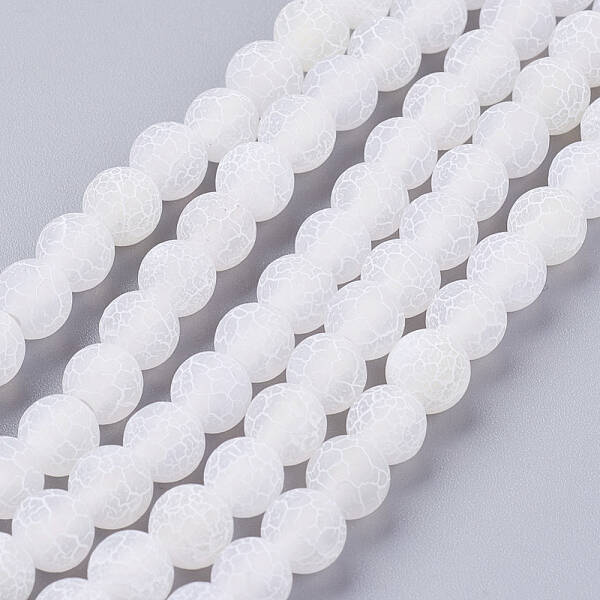 Natural Crackle Agate Beads Strands