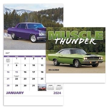 100 Custom Muscle Thunder - Stapled - UV Coated & 13-Month