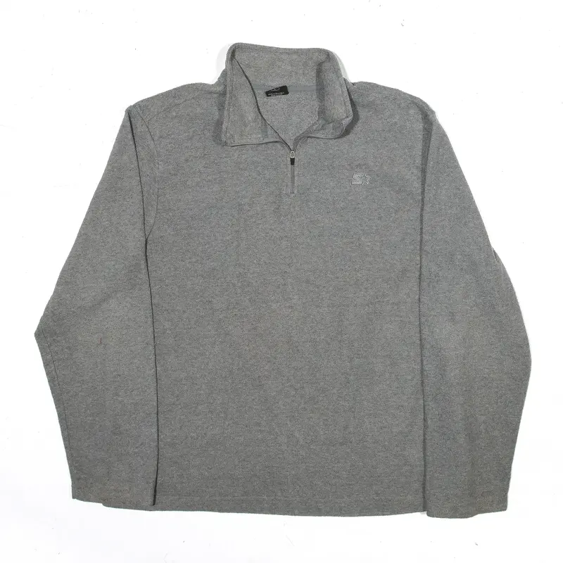 STARTER Fleece Grey 1/4 Zip Mens L