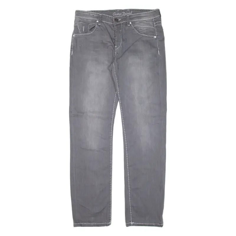 CAMP DAVID Mens Trousers Grey Regular Straight W33 L34