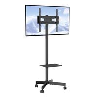 VEVOR Mobile TV Stand, Mobile TV Cart for 23 to 60 inch TVs, Height Adjustable Portable TV Stand with Wheels, with A Tray for...