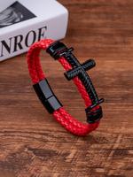 Fashionable Cross Design Magnetic Buckle Bracelet, Fashion Jewelry for Party, Daily Clothing Decor, Trendy All-match & Exquis...