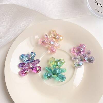 Gradient Color Transparrent Acrylic Eoropean Beads