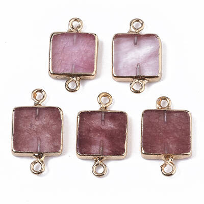 Natural Strawberry Quartz Links connectors