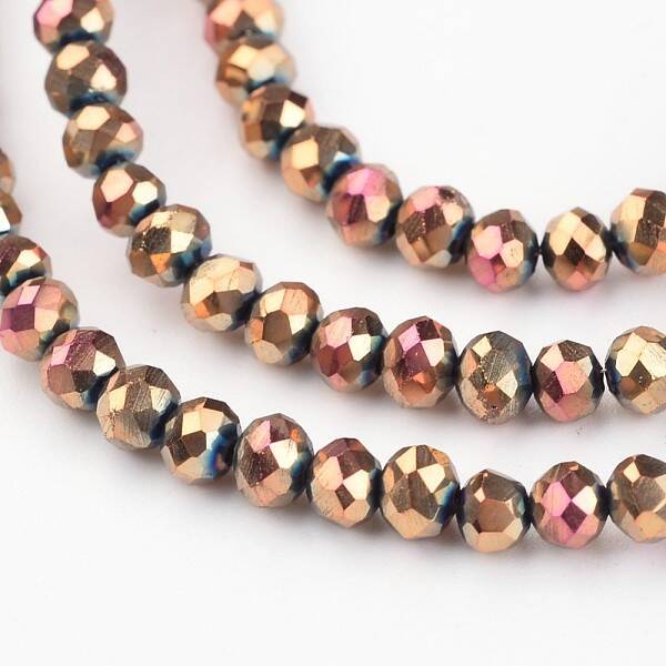 Electroplate Glass Beads Strands