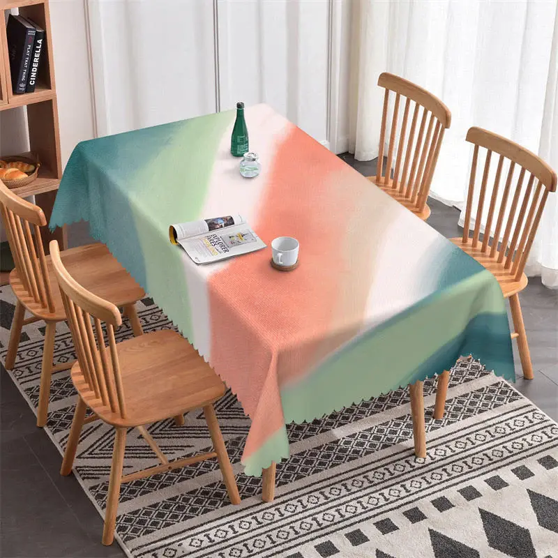 Watercolor Absract And Simple Rectangle Tablecloth - Aperturee