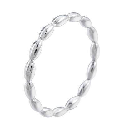 Non-Tarnish 201 Stainless Steel Rice Wrap Finger Ring for Men Women
