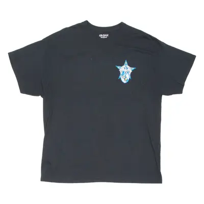GILDAN Blue Knights Ride With Pride Mens T-Shirt Black XL
