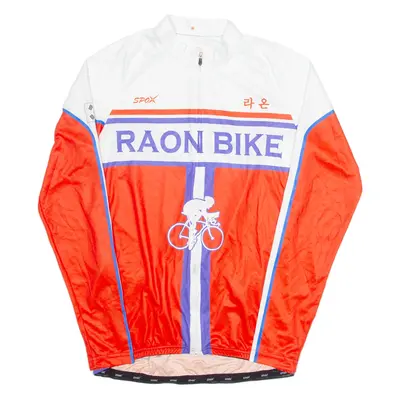 SPOX Cycling Mens Jersey Red Long Sleeve 1/4 Zip 2XL