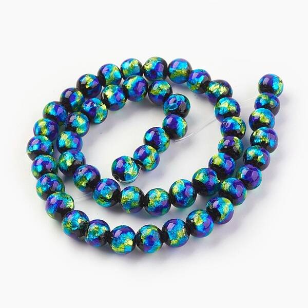 Handmade Silver Foil Glass Lampwork Beads