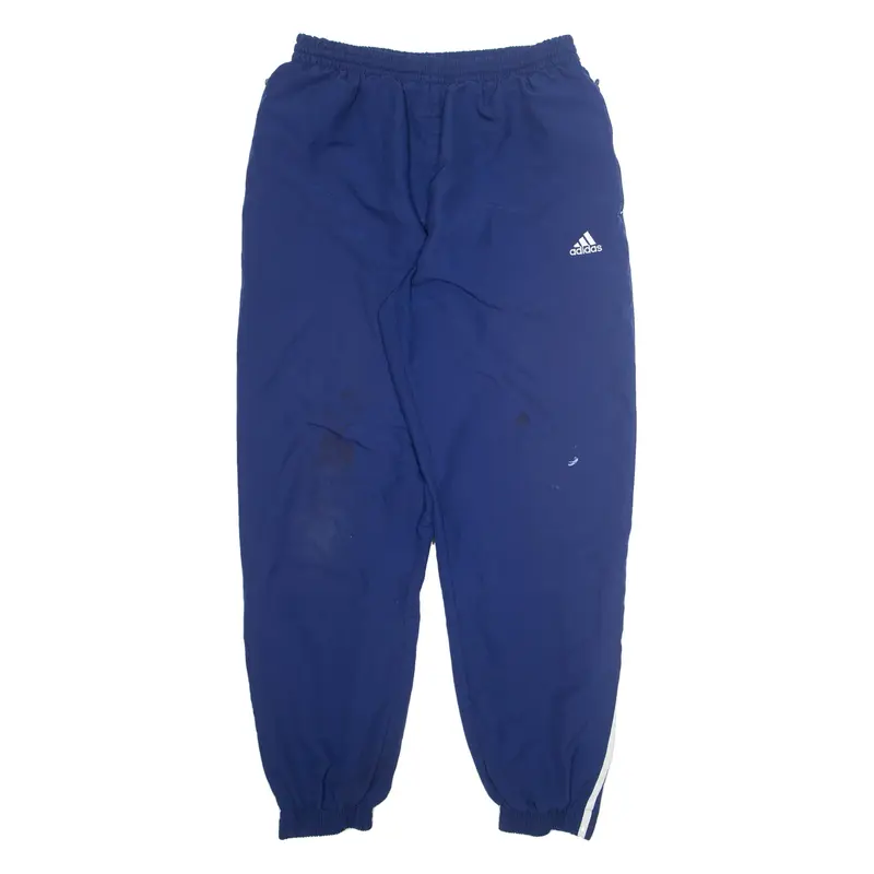 ADIDAS Mens Track Pants Blue Tapered XL W30 L31