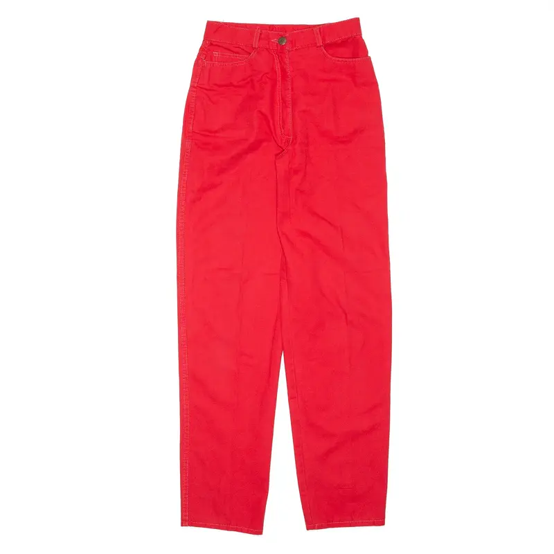 STRANGER Red Regular Straight Trousers Womens W24 L31
