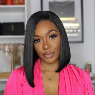 Ready To Wear Straight Bob Hair 13x4 HD Transparent Glueless Lace Wig