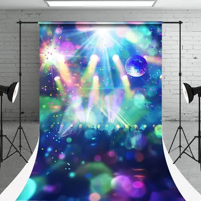 Dance Hall Lighting Stage With Audience Backdrop - Aperturee