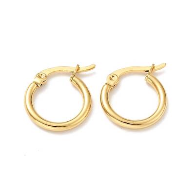 PVD Vacuum Plating 201 Stainless Steel Hoop Earrings for Women
