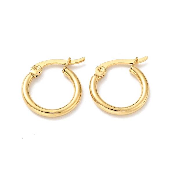 PVD Vacuum Plating 201 Stainless Steel Hoop Earrings for Women